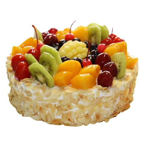 Layered Vanilla Flavored Fruits Cake