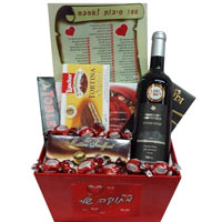 Adorable Assorted Chocolate N Red Wine Gift Hamper