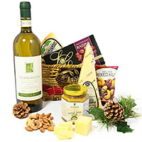 Ravishing Perfectly Paired Wine and Cheese Basket