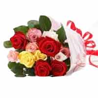 Magnificent One Dozen Mixed Roses Bouquet