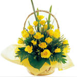 Yellow Rose Basket